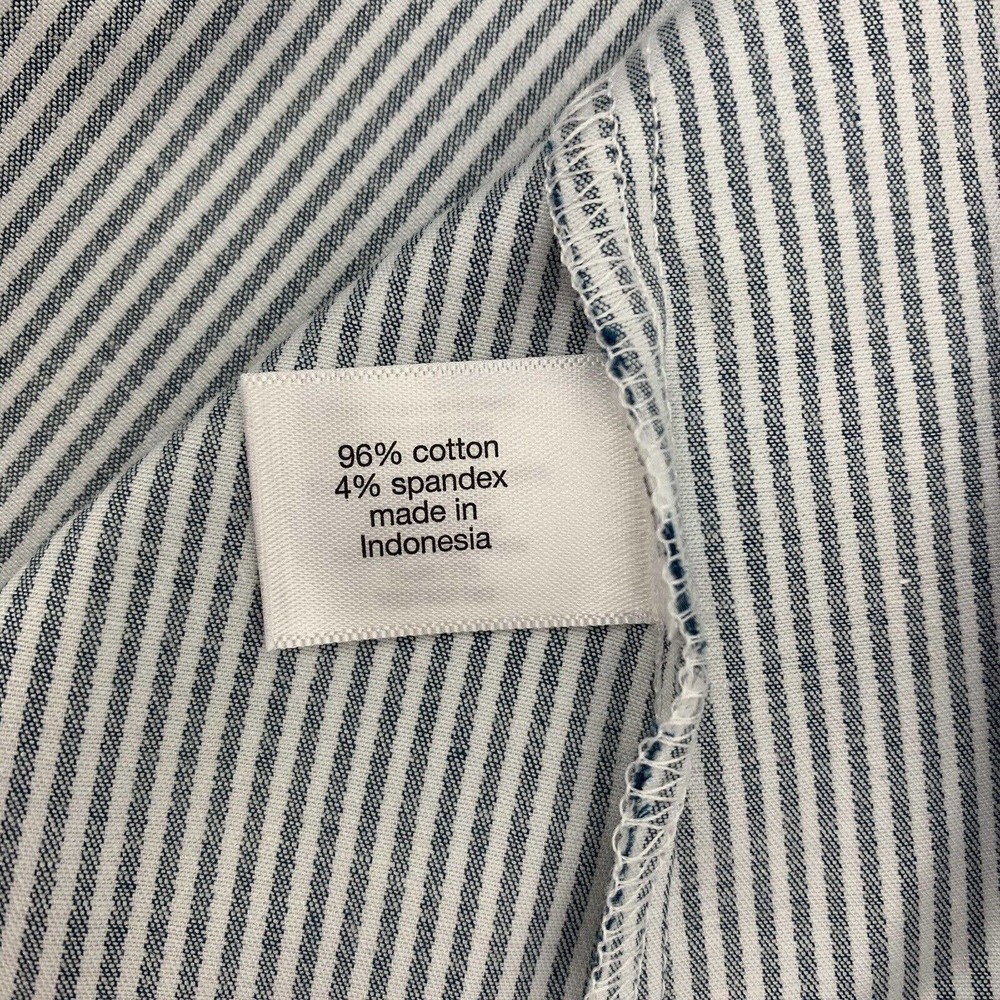 Lane Bryant Outlet Shirt Size 22 Striped Long Sleeve Button Up Collared Stretch - Picture 7 of 8